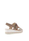 Gabor Leather Faux Buckle Sandals, Taupe