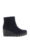 Gabor Wedge Heeled Ankle Boots, Navy