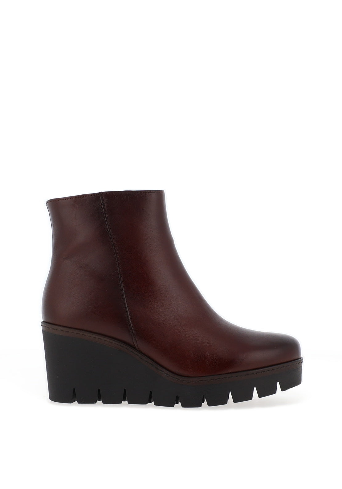 Gabor Suede Wedge Heeled Ankle Boots, Brown