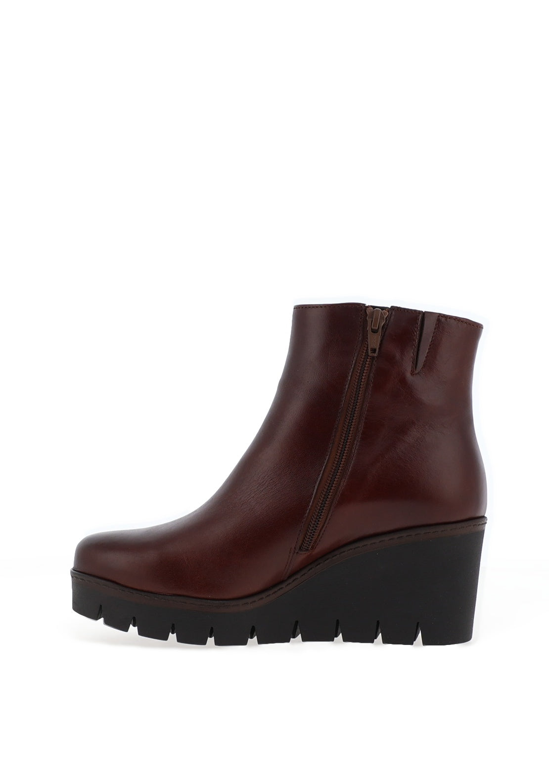 Gabor Suede Wedge Heeled Ankle Boots, Brown