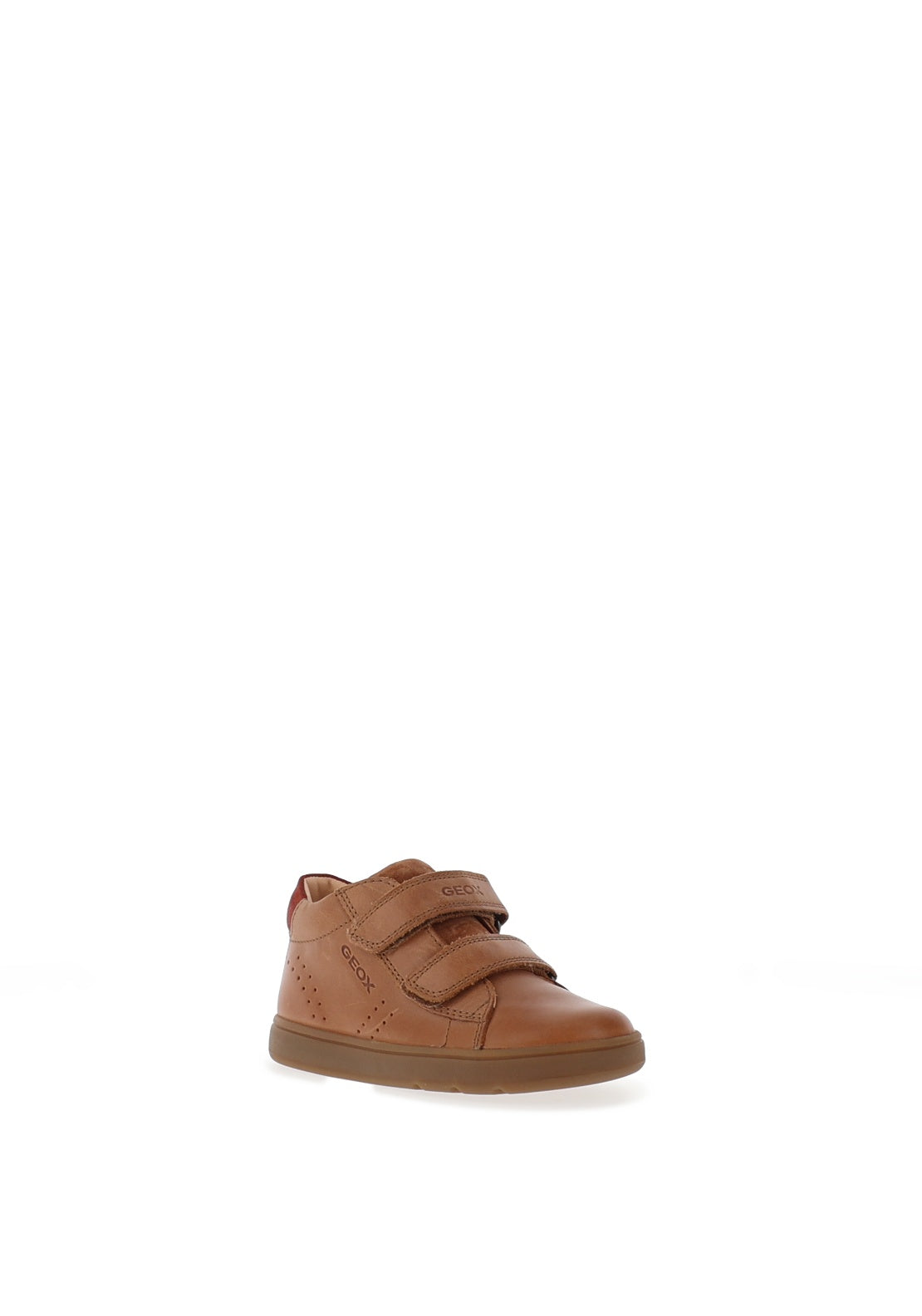 Geox Boys Biglia Leather High Top Trainers, Tan