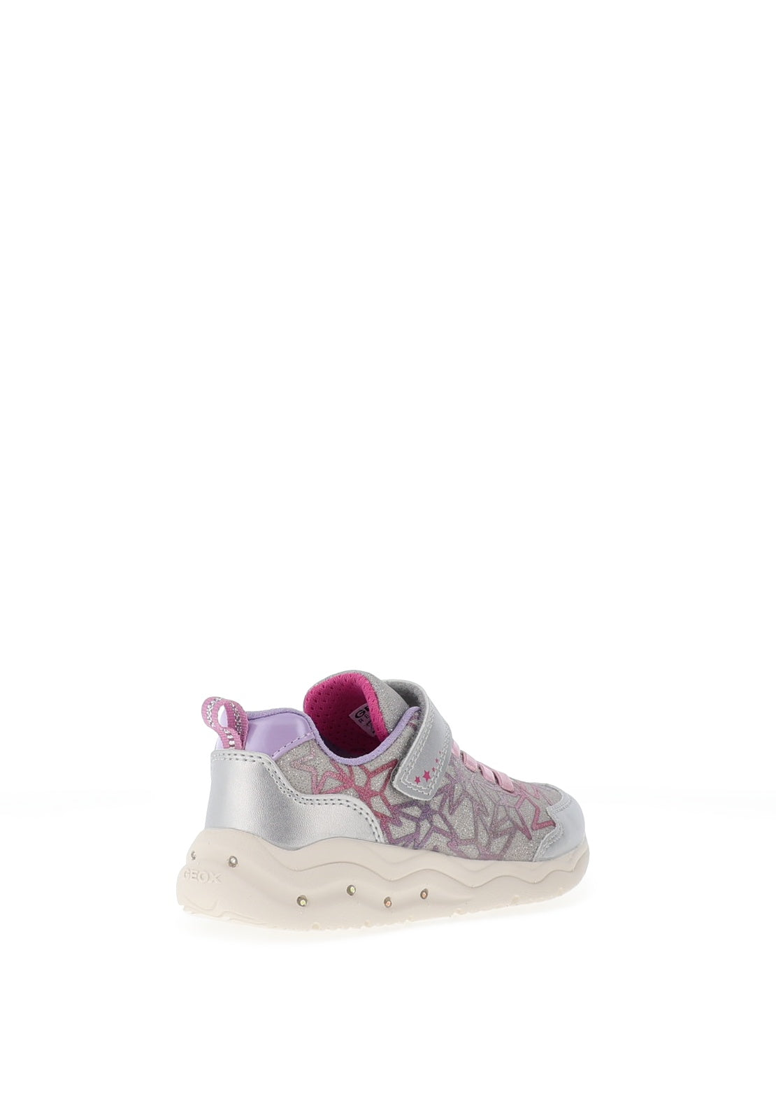 Geox Girls Phyper Light up Trainers, Silver