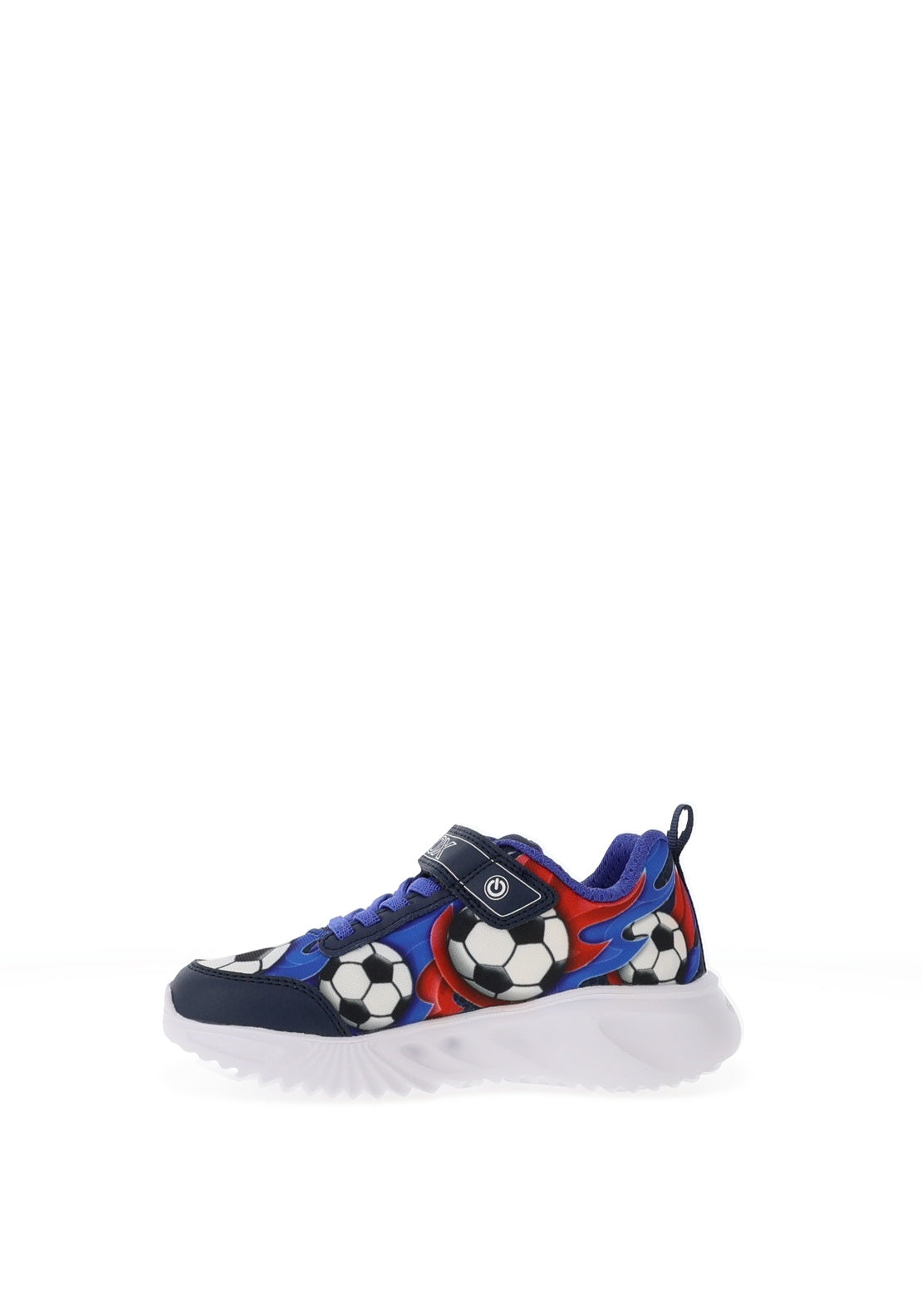 Geox Boy Assister Football Light Up Trainer, Navy