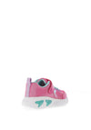 Geox Girls Lights Assister Velcro Trainer, Pink