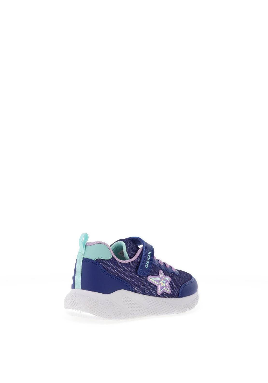Geox Girls Sprintye J55FWA Glitter Trainer, Navy