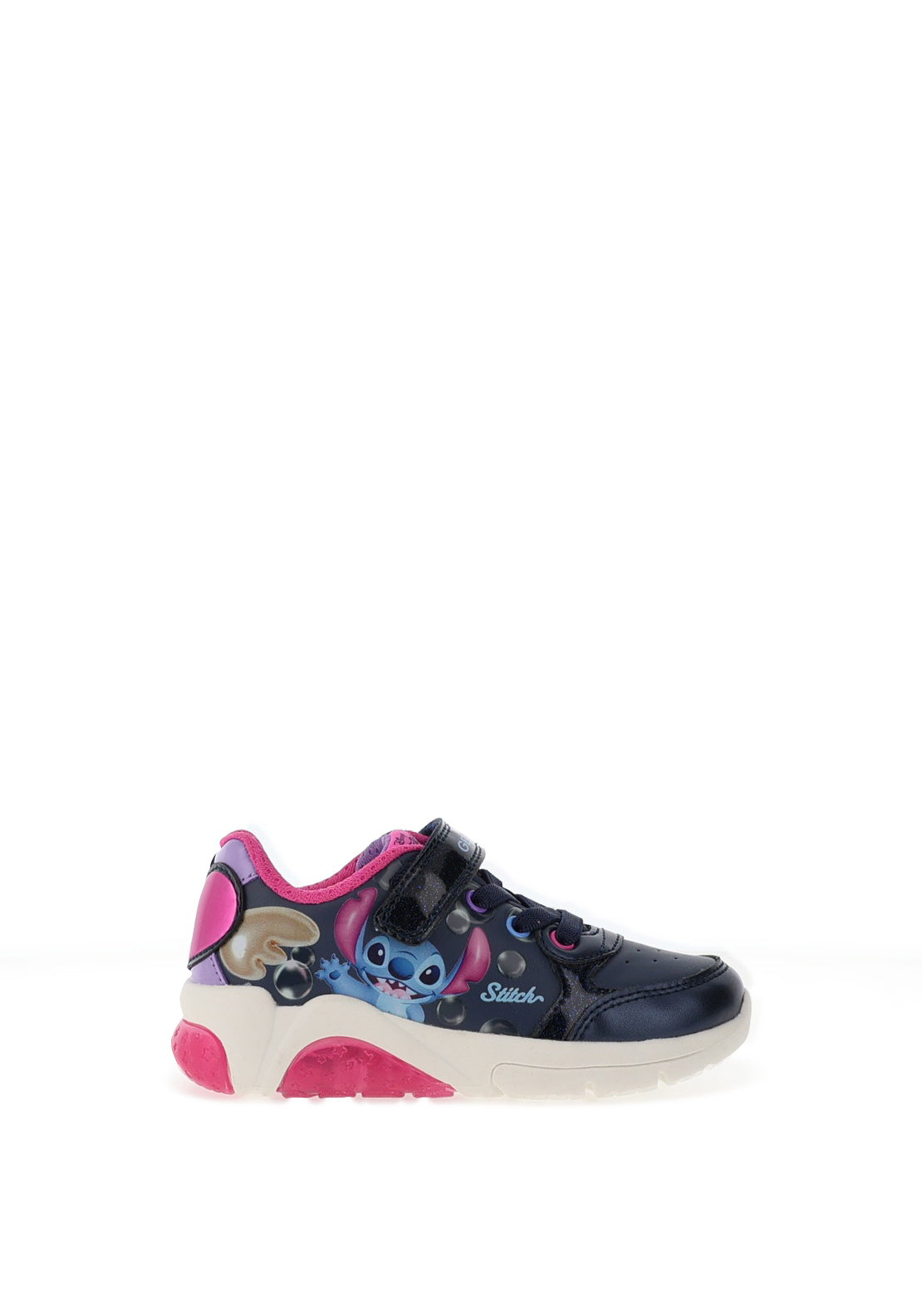 Geox Girls Fadinlight Light Up Trainer, Navy