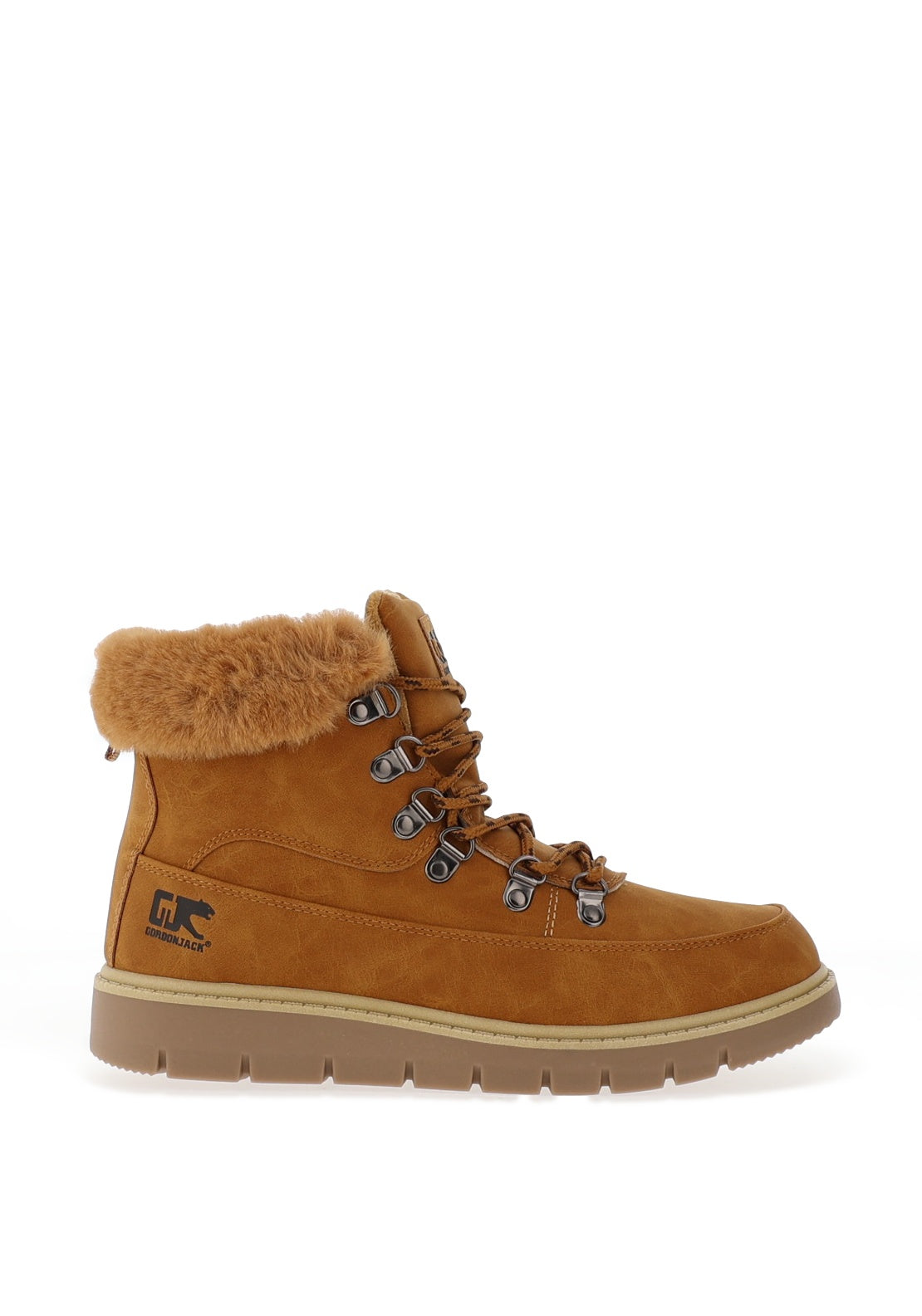 Gordon Jack Everest Faux Fur Lined Ankle Boots, Tan