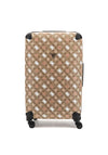 Guess Eliette Travel 4G Peony Logo 28” Wheel Spinner Suitcase, Latte