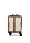 Guess Kerima 18” 8-Wheeler Spinner Cabin Suitcase, Natural Latte Logo
