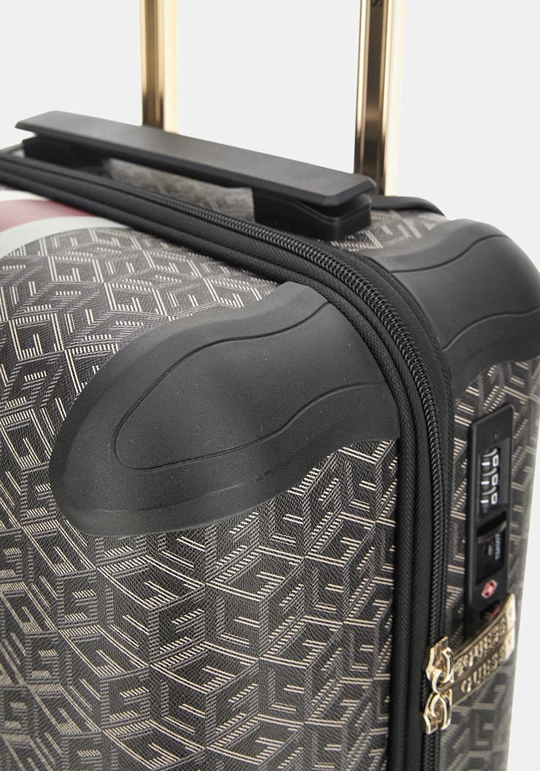 Guess Wilder G Cube 18” 8-Wheeler Spinner Cabin Suitcase, Charcoal Grey