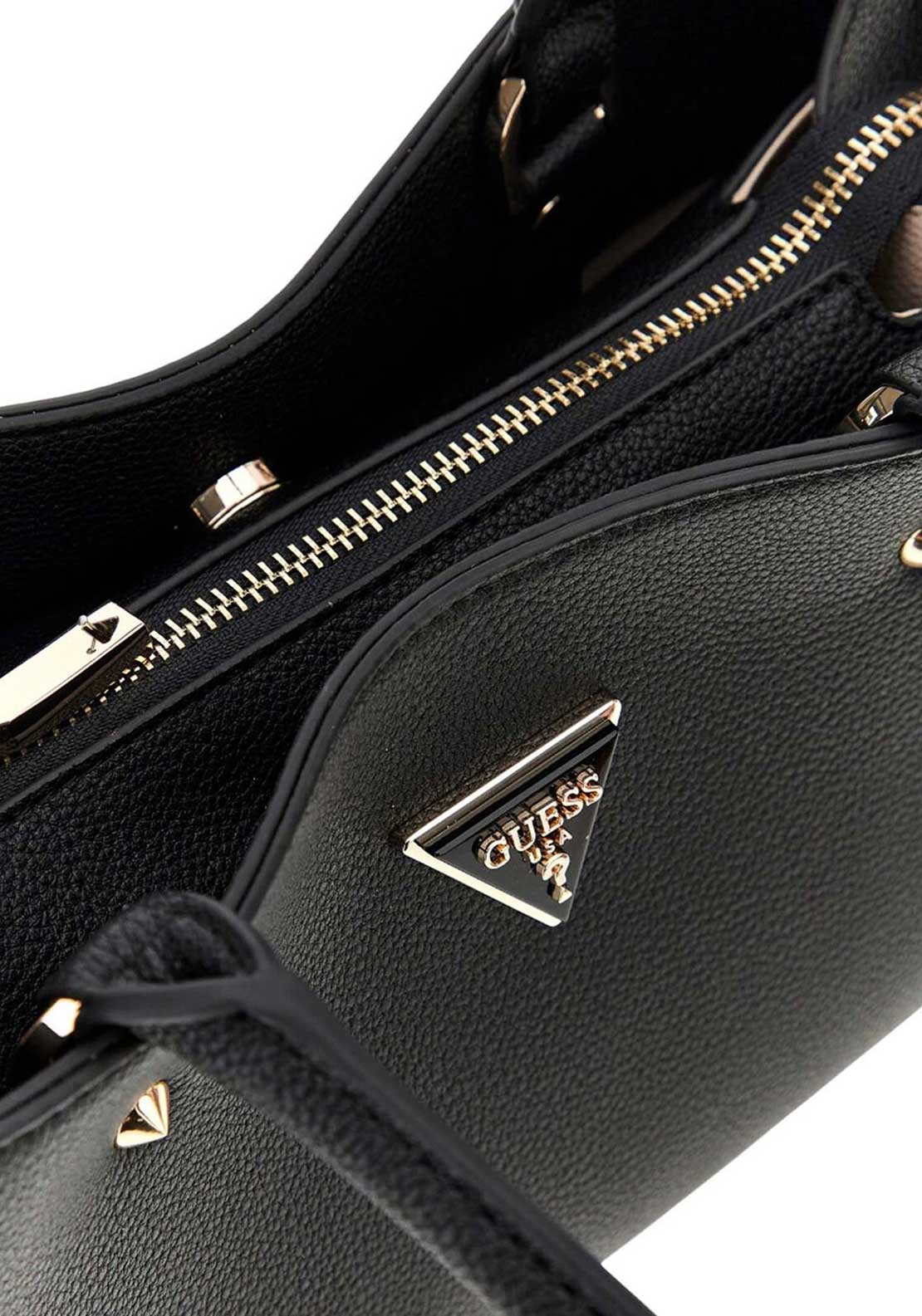 Guess Meridian Satchel Bag, Black