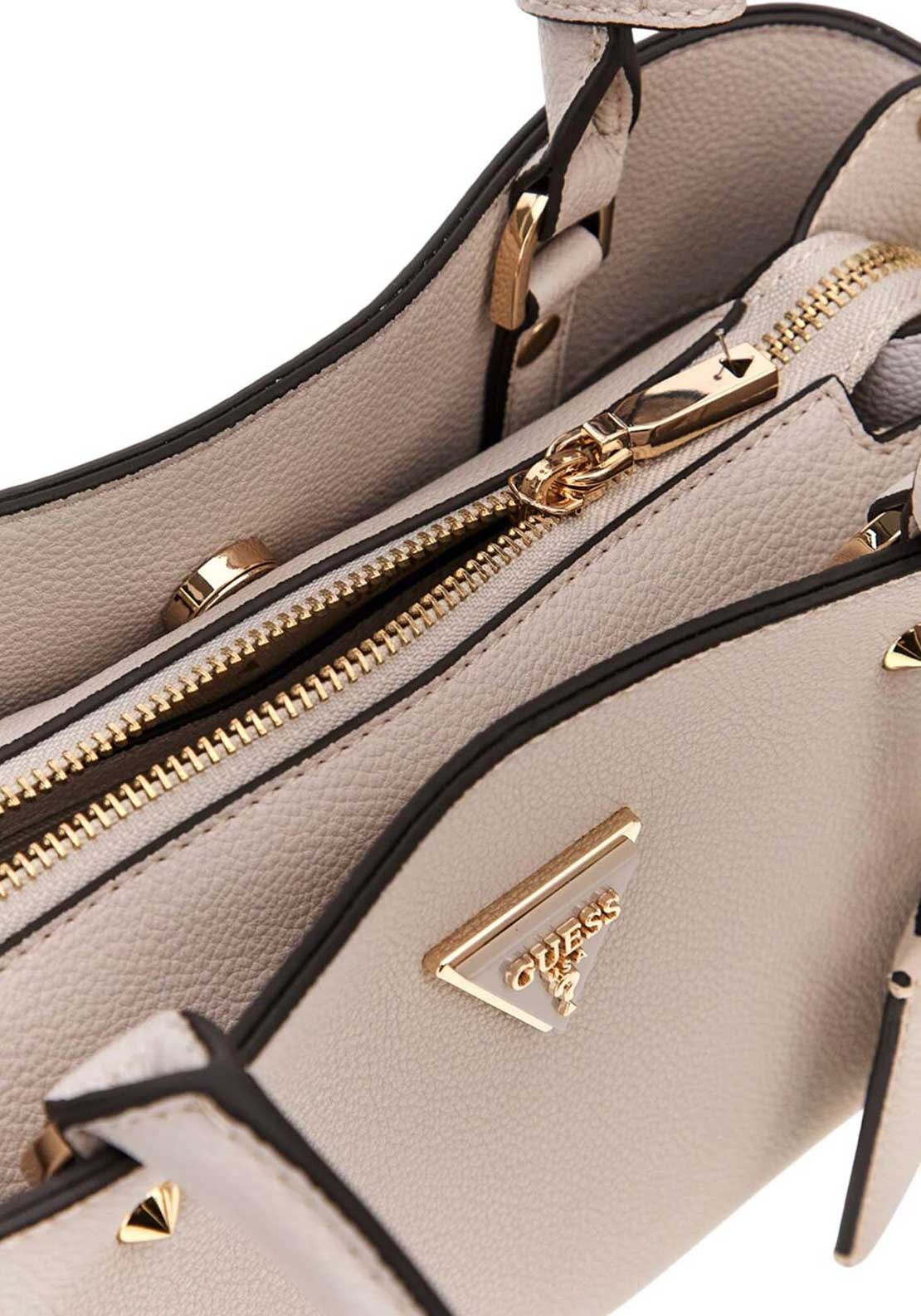 Guess Meridian Satchel Bag, Ivory