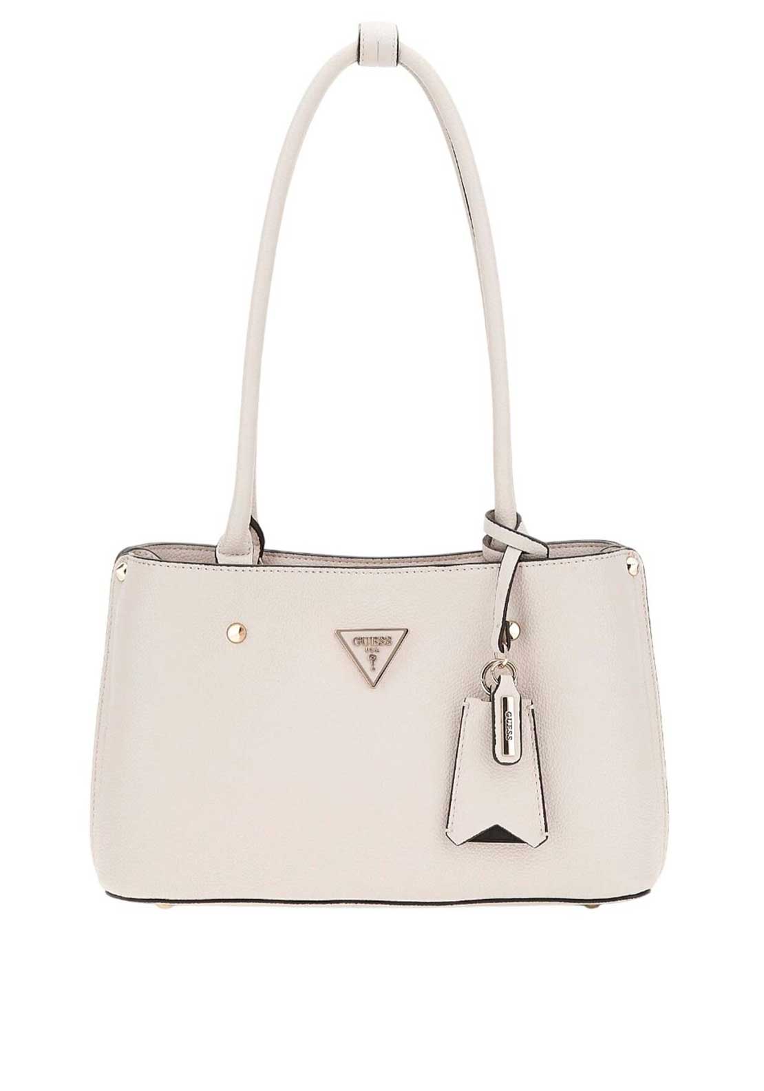 Guess Meridian Satchel Bag, Ivory