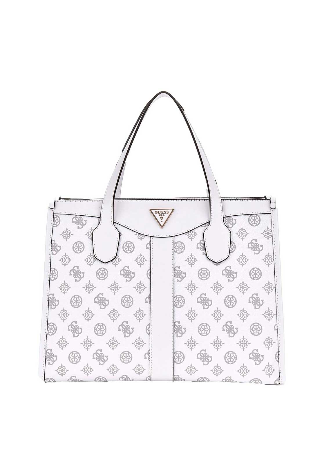Guess Silvana 4G Logo Tote Bag, White