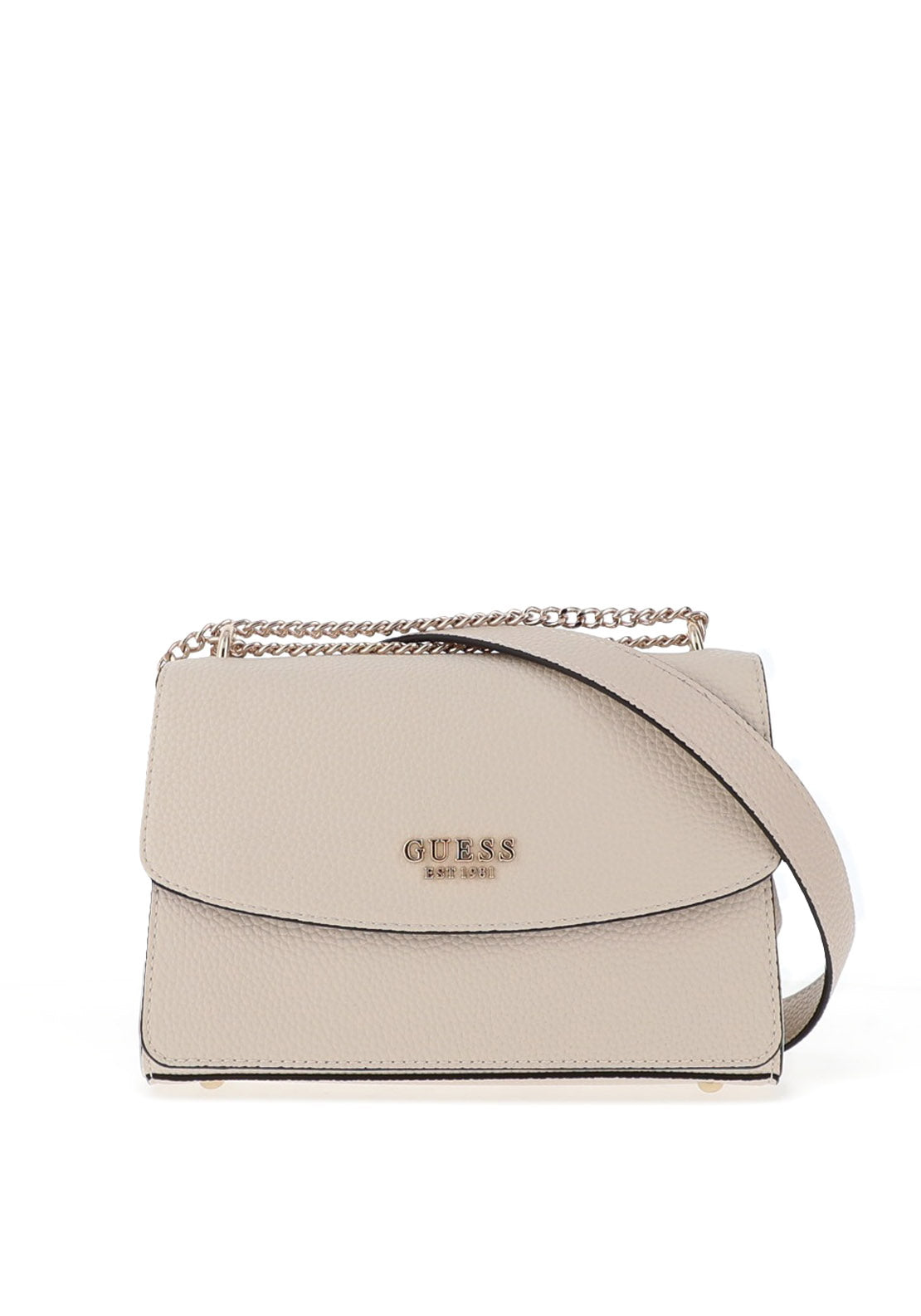 Guess Calista Flap Over Small Shoulder Bag, Ivory McElhinneys