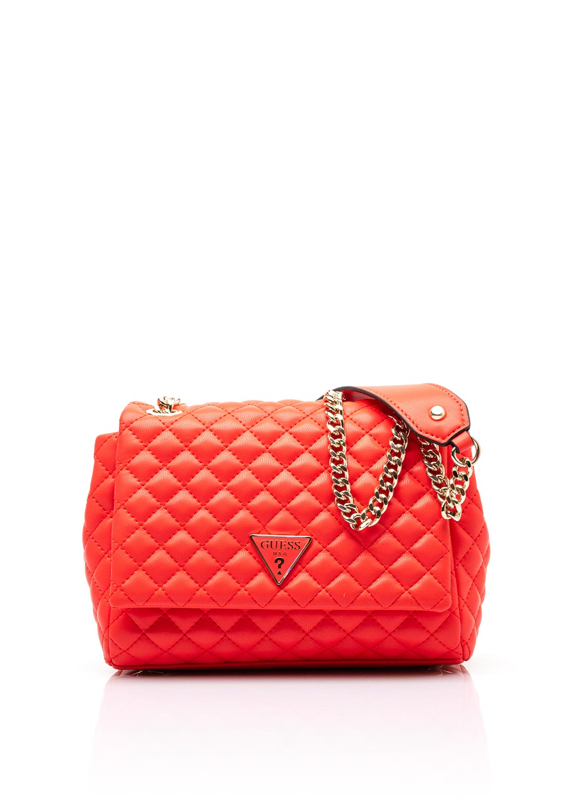 Guess Eco Rainee Quilted Crossbody Bag, Coral McElhinneys