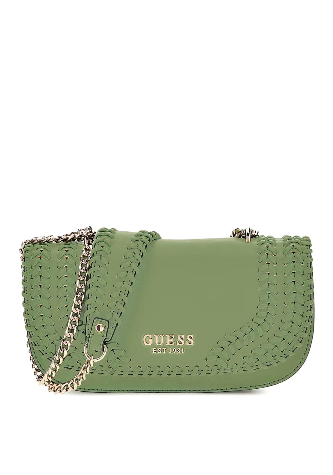 Guess Tatum Threaded Mini Crossbody Bag, Green McElhinneys
