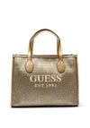 Guess Silvana Woven Tote Bag, Gold