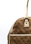Guess Mildred 4g Logo Deluxe Dome Travel Bag, Latte