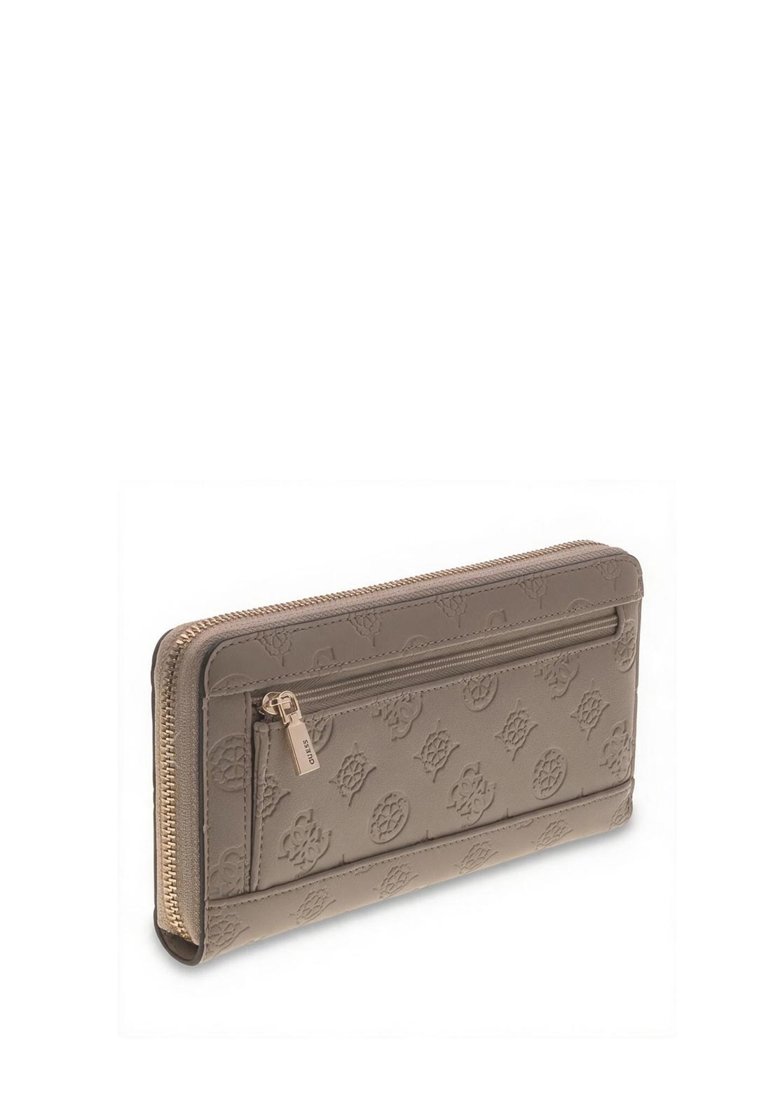 Guess Carmella Logo Embossed Large Wallet, Taupe