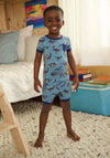 Hatley Boys Bamboo Dinosaur Short Pyjama Set, Blue
