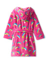 Hatley Mini Girls Shooting Stars Fleece Robe, Pink Multi