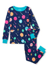 Hatley Mini Kids Interstellar Cotton Pyjama Set, Patriot Blue