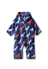 Hatley T-Rex Fleece Baby Fleece Suit, Patriot Blue