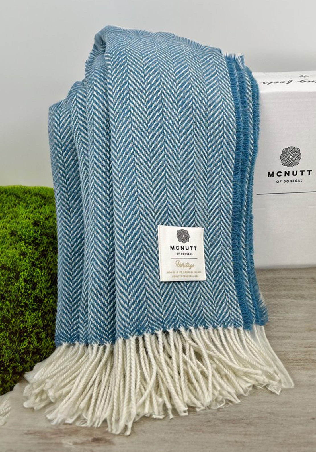 McNutt of Donegal Heritage Blue Throw