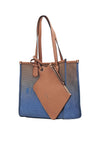 Hispanitas Mesh Ombre Shopped Bag, Azure Blue & Peach