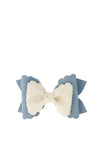 Hollihops And Flutterflies Glitter Layered Bow, Blue Multi