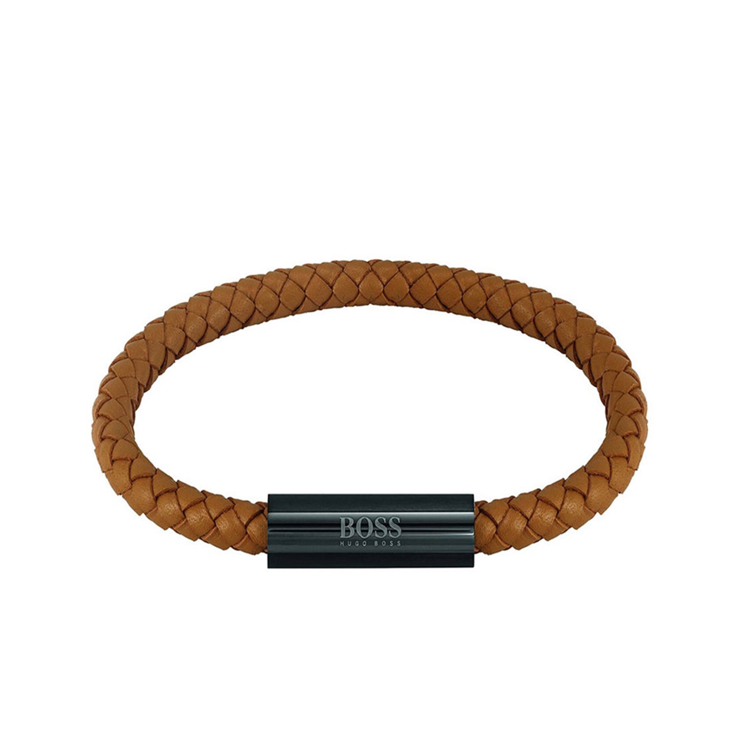 Hugo Boss Mens 1580153 Woven Bracelet, Tan McElhinneys