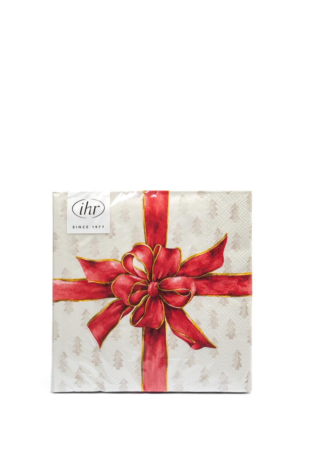 IHR Christmas Bow Napkins, Cream Multi