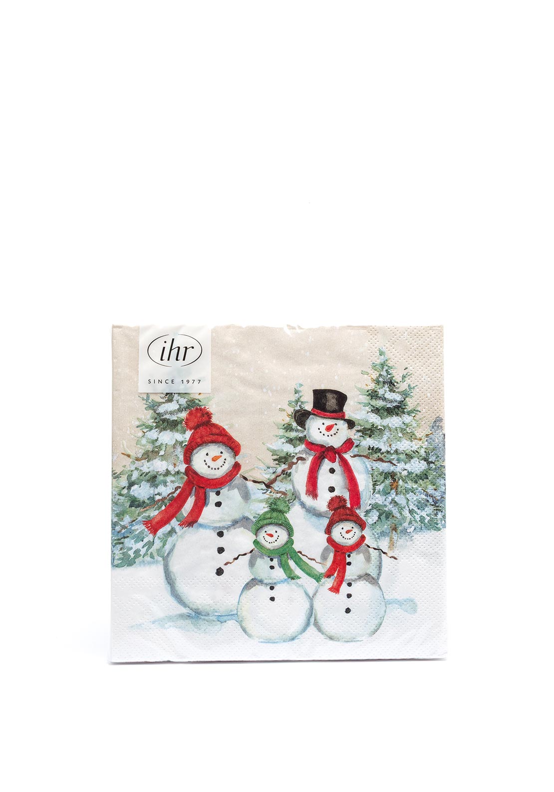 IHR Snowmen Family Napkins, White Multi