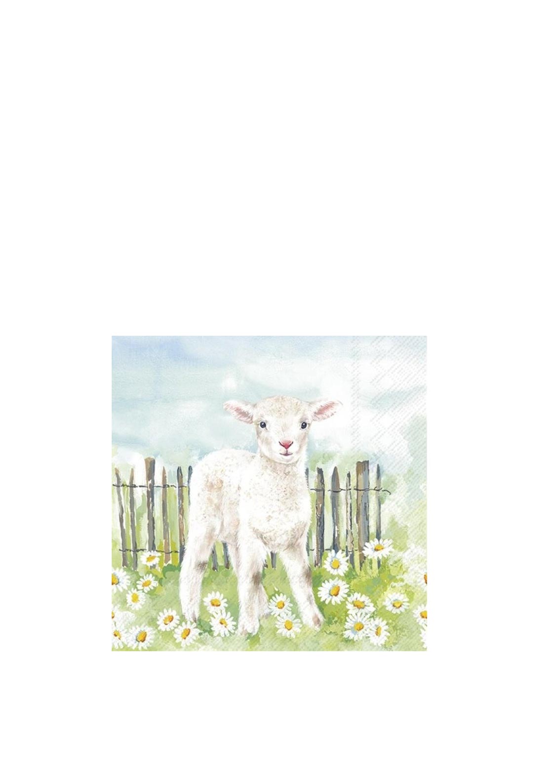 IHR Lamb In The Meadow Napkins, Blue