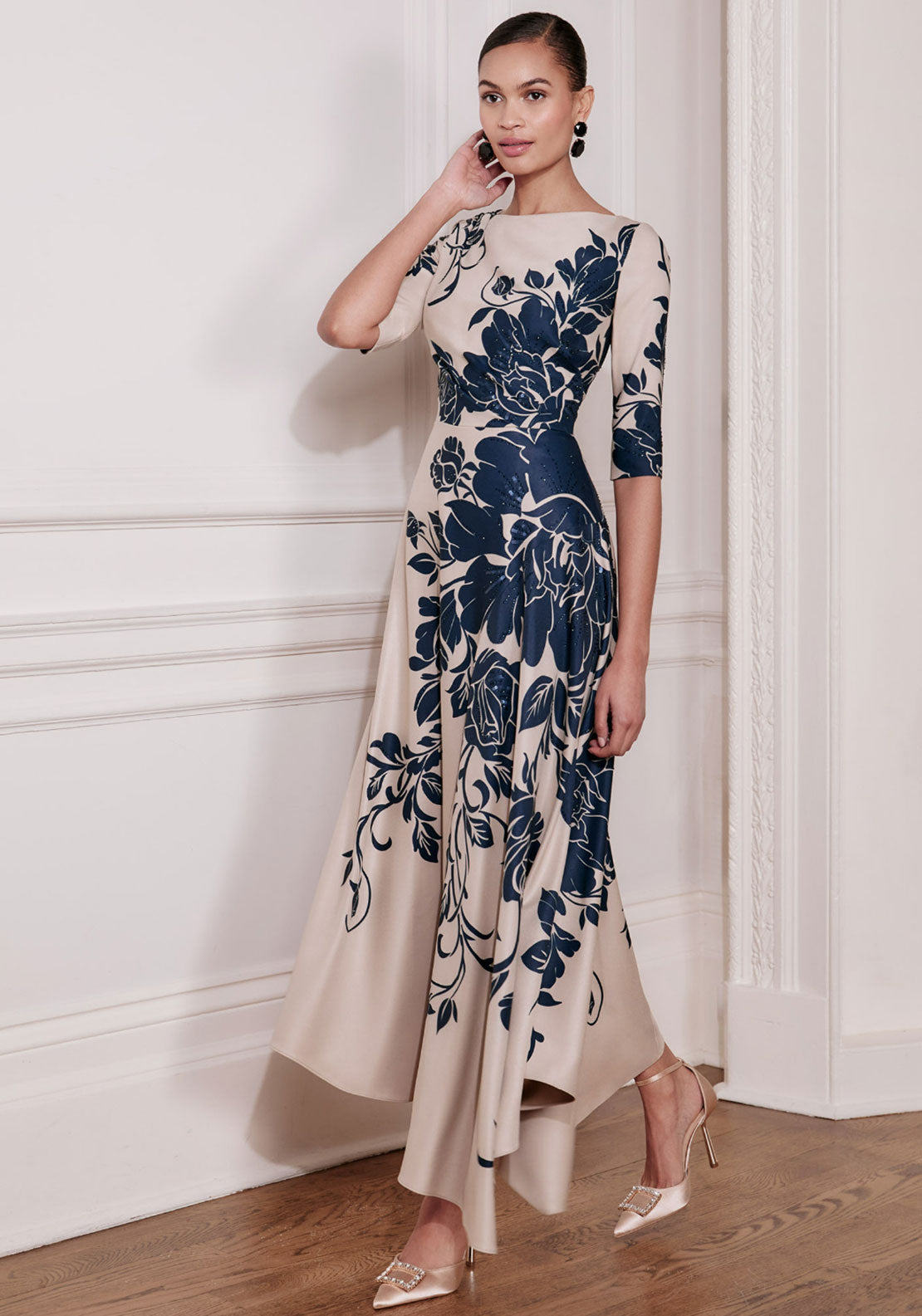 Formal Navy Print Dress Navy Formal Dresses Roman UK Formal Navy Print Dress Navy Formal Dresses Roman UK