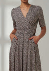 Jolie Moi Kenzie Wrap Jersey Maxi Dress, Neutral Animal