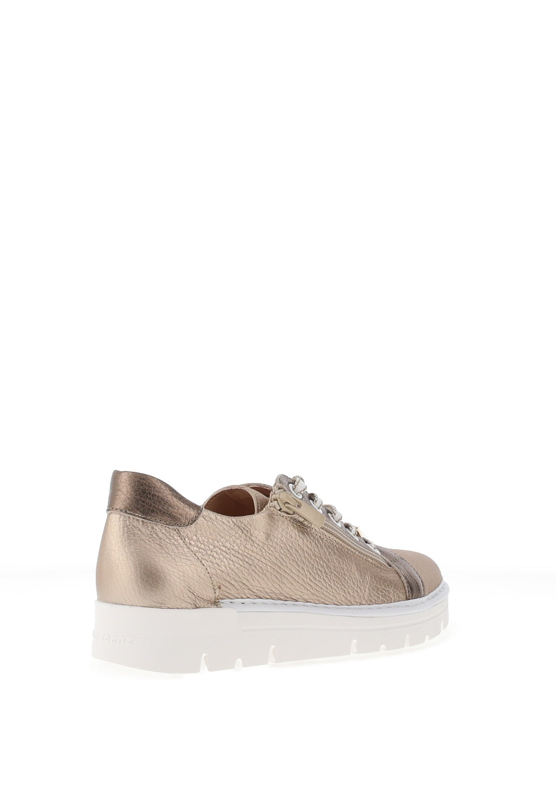 Jose Saenz Metallic Colour Block Trainers, Gold