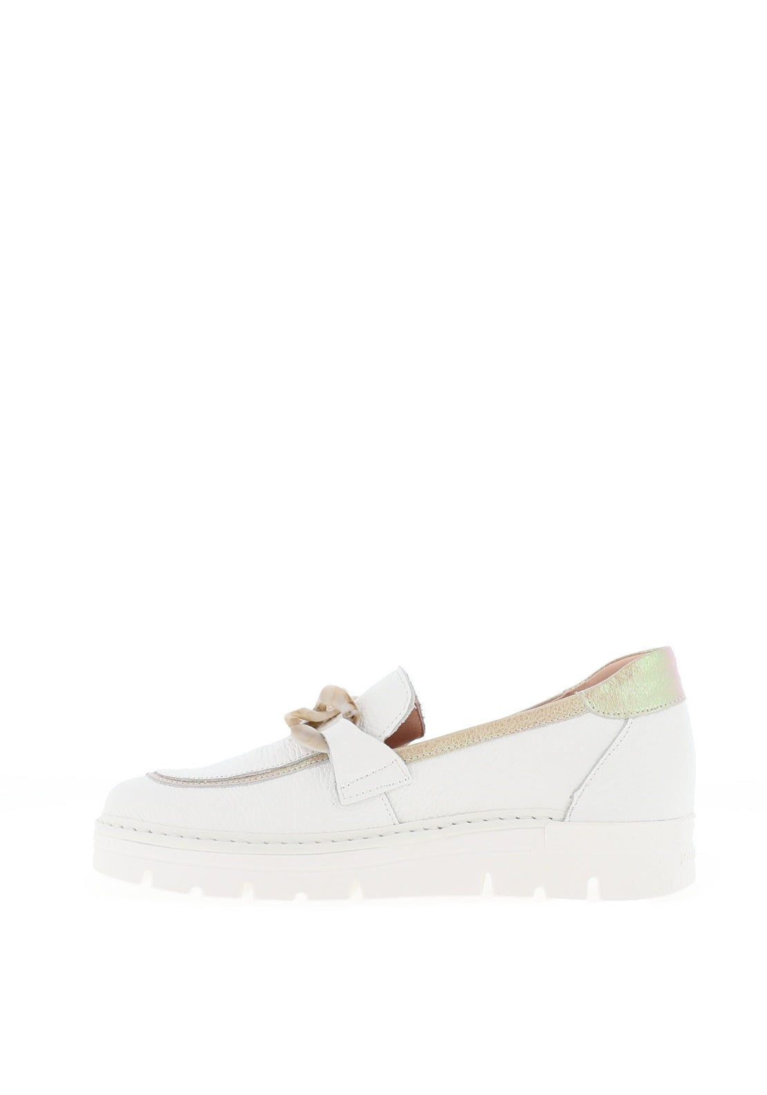 Jose Saenz Chain Detail Loafers, White