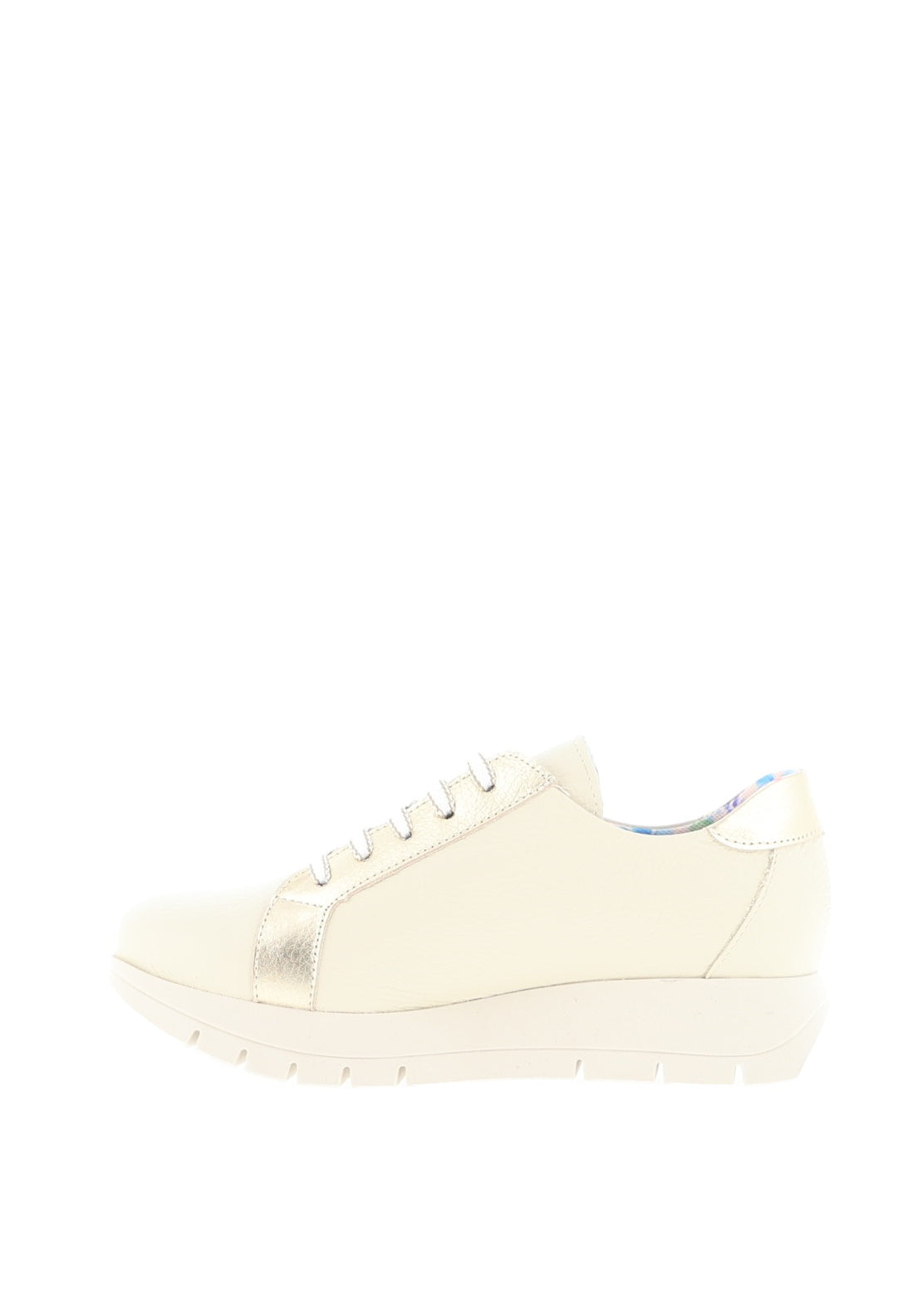 Jose Saenz Zip Detail Platform Trainers, Beige