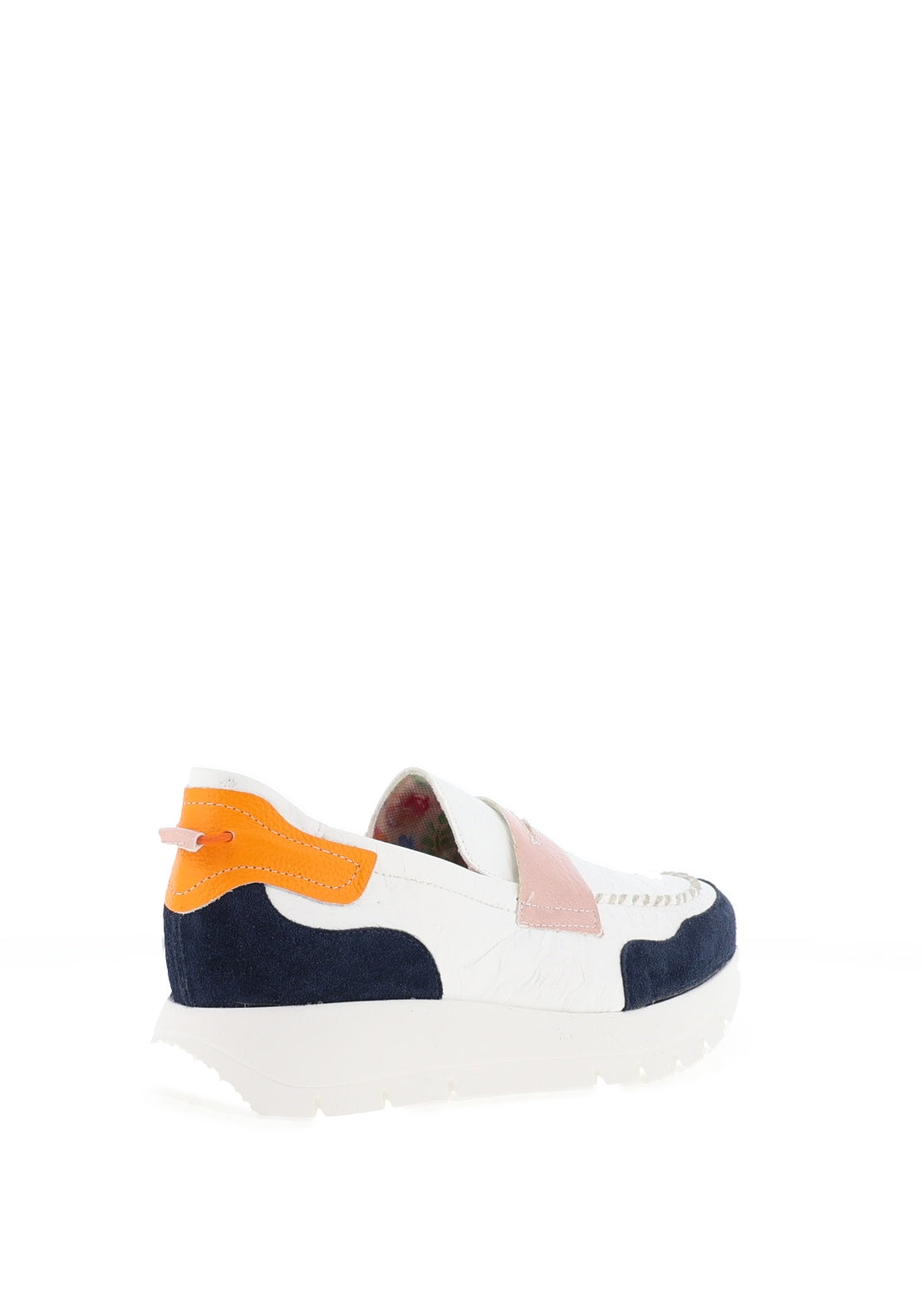 Jose Saenz Colour Block Loafers, White Multi