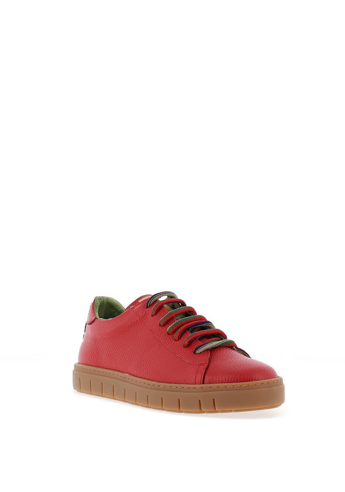Jose Saenz Leather Laced Trainers, Red