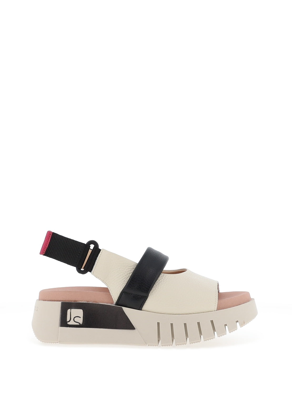 Jose Saenz Leather Chunky Platform Sandals, Cream & Black