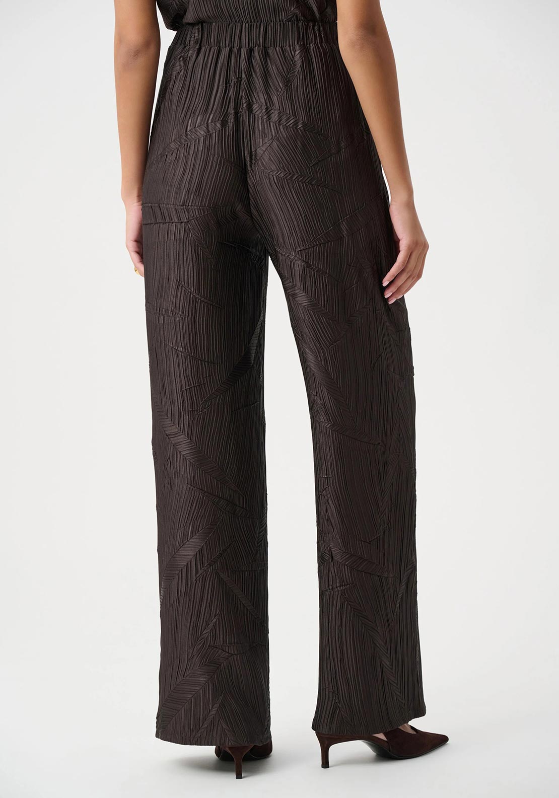 Joseph Ribkoff Textured Pull-On Trousers, Brown
