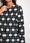 Just White Embroidered Print Jacket, Navy