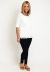 Just White Embroidered Layer Top, Off-White