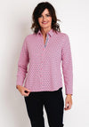 Just White Geo Print Jersey Shirt, Pink