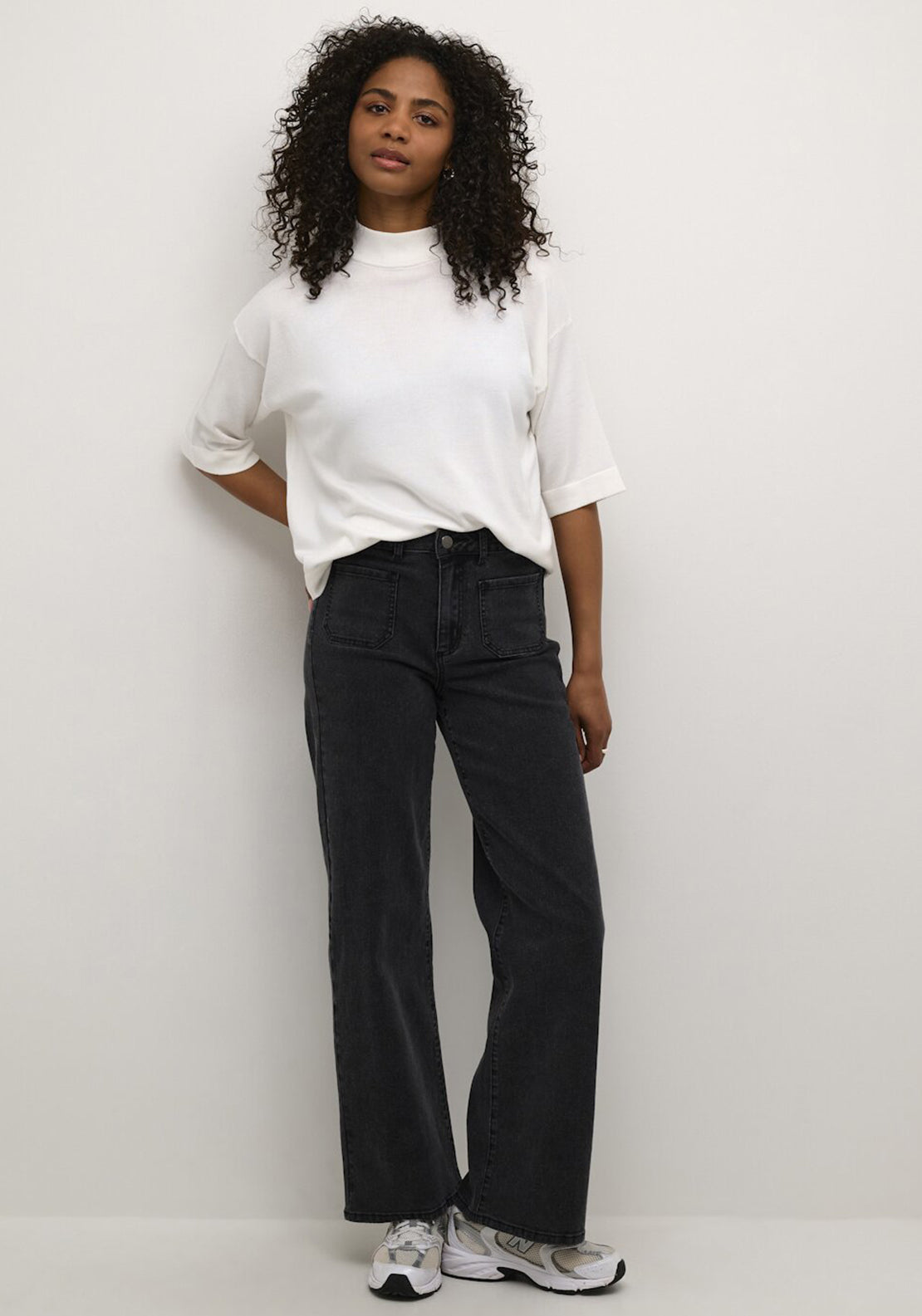 Kaffe Lizza Turtleneck Sweater, Cream