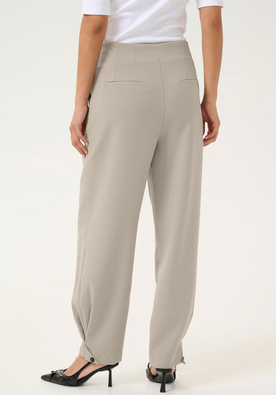 Kaffe Vitta Tapered Trousers, Grey