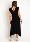 Kameya Ruffled Front Midi Dress, Black